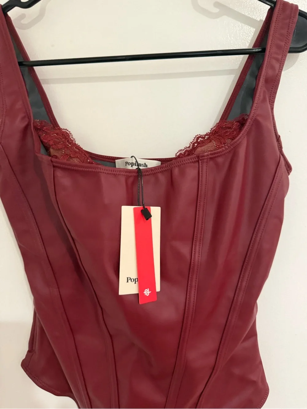 Sculpted One-Piece Swimsuit in Burgundy